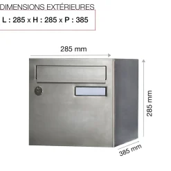 Boite aux lettres Rivage 1 porte inox brossé