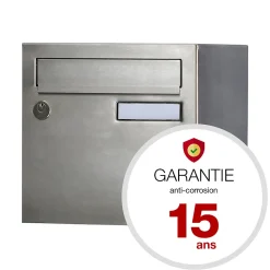 Boite aux lettres Rivage 2 portes inox brossé