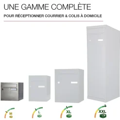 Boite aux lettres Rivage 2 portes inox brossé