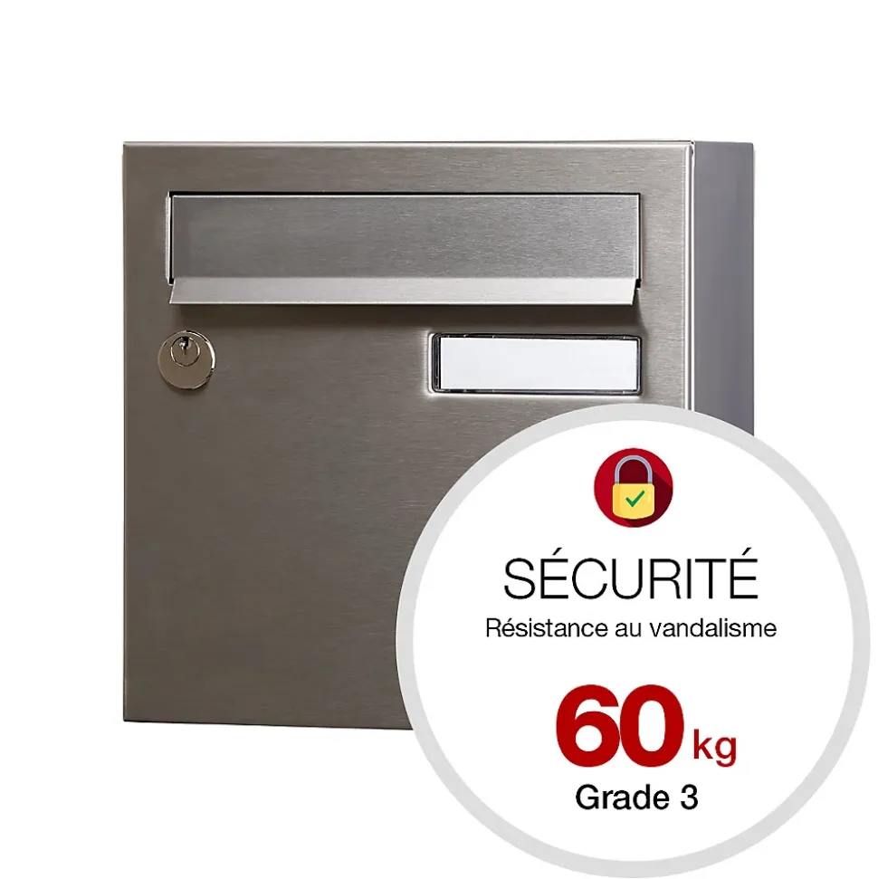 Boite aux lettres Rivage compact brossé
