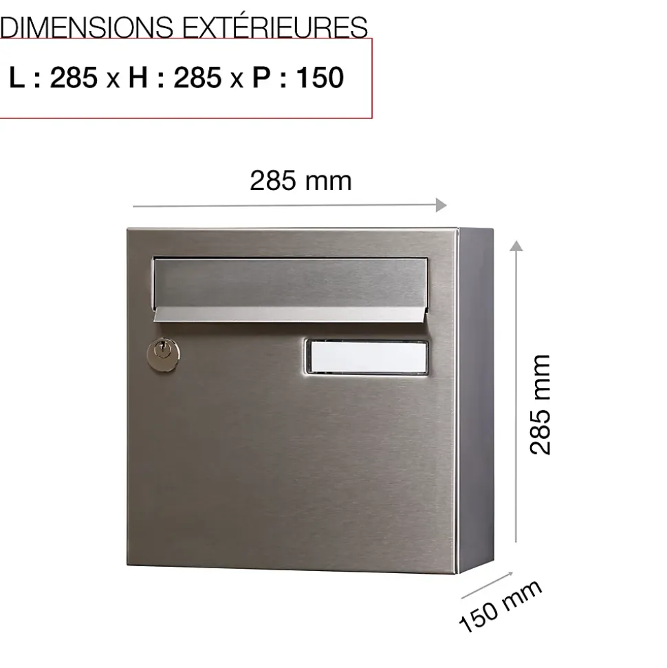 Boite aux lettres Rivage compact brossé