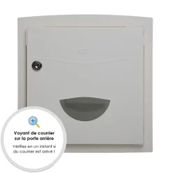 Boite aux lettres Soléa à encastrer 2 portes Ton Pierre sablé 1013MS