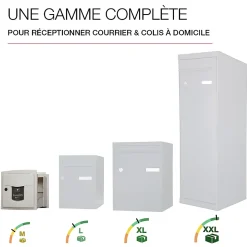Boite aux lettres Soléa à encastrer 2 portes Ton Pierre sablé 1013MS