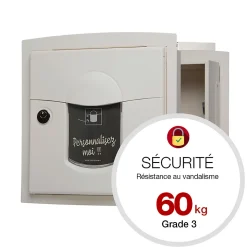 Boite aux lettres Soléa à encastrer 2 portes Ton Pierre sablé 1013MS