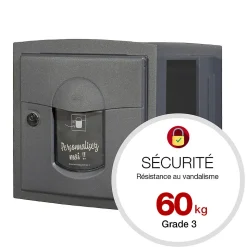 Boite aux lettres Soléa à encastrer 2 portes Gris anthracite REN 0206 MS