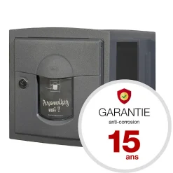 Boite aux lettres Soléa à encastrer 2 portes Gris anthracite REN 0206 MS