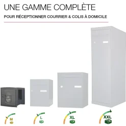 Boite aux lettres Soléa à encastrer 2 portes Gris anthracite REN 0206 MS