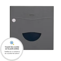 Boite aux lettres Soléa à encastrer 2 portes Gris anthracite REN 0206 MS
