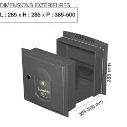 Boite aux lettres Soléa à encastrer 2 portes Gris anthracite REN 0206 MS