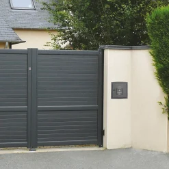 Boite aux lettres Soléa à encastrer 2 portes Gris anthracite REN 0206 MS