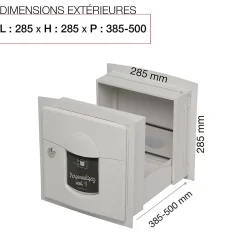 Boite aux lettres Soléa à encastrer 2 portes Blanc mat 9010M