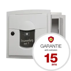 Boite aux lettres Soléa à encastrer 2 portes Blanc mat 9010M