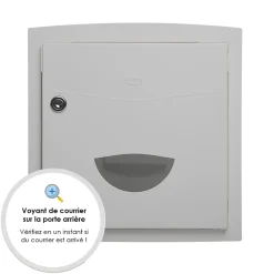 Boite aux lettres Soléa à encastrer 2 portes Blanc mat 9010M