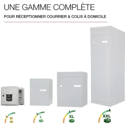 Boite aux lettres Soléa à encastrer 2 portes Blanc mat 9010M