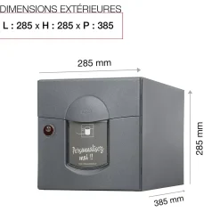 Boite aux lettres Soléa 1 porte Gris anthracite aspect sablé REN 0206MS