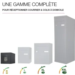 Boite aux lettres Soléa 1 porte Noir Sablé 2100 MS