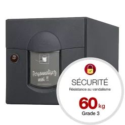 Boite aux lettres Soléa 1 porte Noir Sablé 2100 MS
