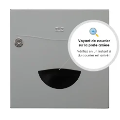 Boite aux lettres Soléa 2 portes Gris RAL 7037 mat