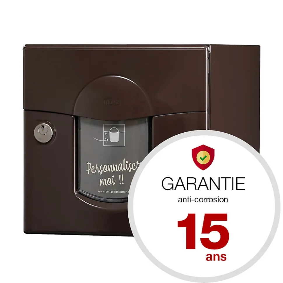 Boite aux lettres Soléa 2 portes brun 8019 B