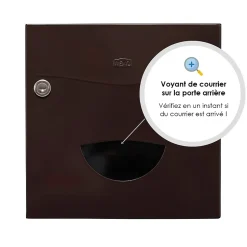 Boite aux lettres Soléa 2 portes brun 8019 B
