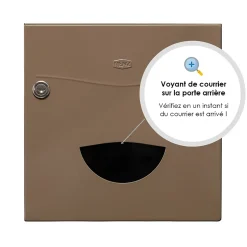 Boite aux lettres Soléa 2 portes taupe RAL 7006 B