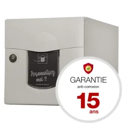 Boite aux lettres Soléa 2 portes Ton pierre aspect sablé RAL 1013MS