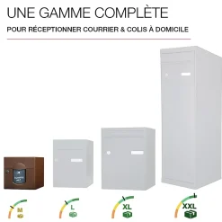 Boite aux lettres Soléa 1 porte Rouille mat sablé RAL 0210 MS