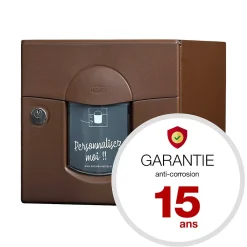 Boite aux lettres Soléa 1 porte Rouille mat sablé RAL 0210 MS