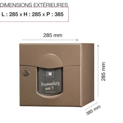 Boite aux lettres Soléa 1 porte Taupe RAL 7006 B
