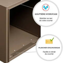Boite aux lettres Soléa 1 porte Taupe RAL 7006 B