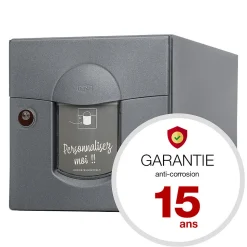 Boite aux lettres Soléa 2 portes Gris anthracite aspect sablé REN 0206MS
