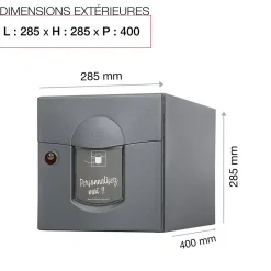 Boite aux lettres Soléa 2 portes Gris anthracite aspect sablé REN 0206MS