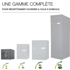 Boite aux lettres Soléa 2 portes Gris anthracite aspect sablé REN 0206MS