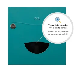Boite aux lettres Soléa 2 portes turquoise 6033 B