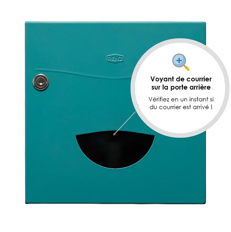 Boite aux lettres Soléa 2 portes turquoise 6033 B