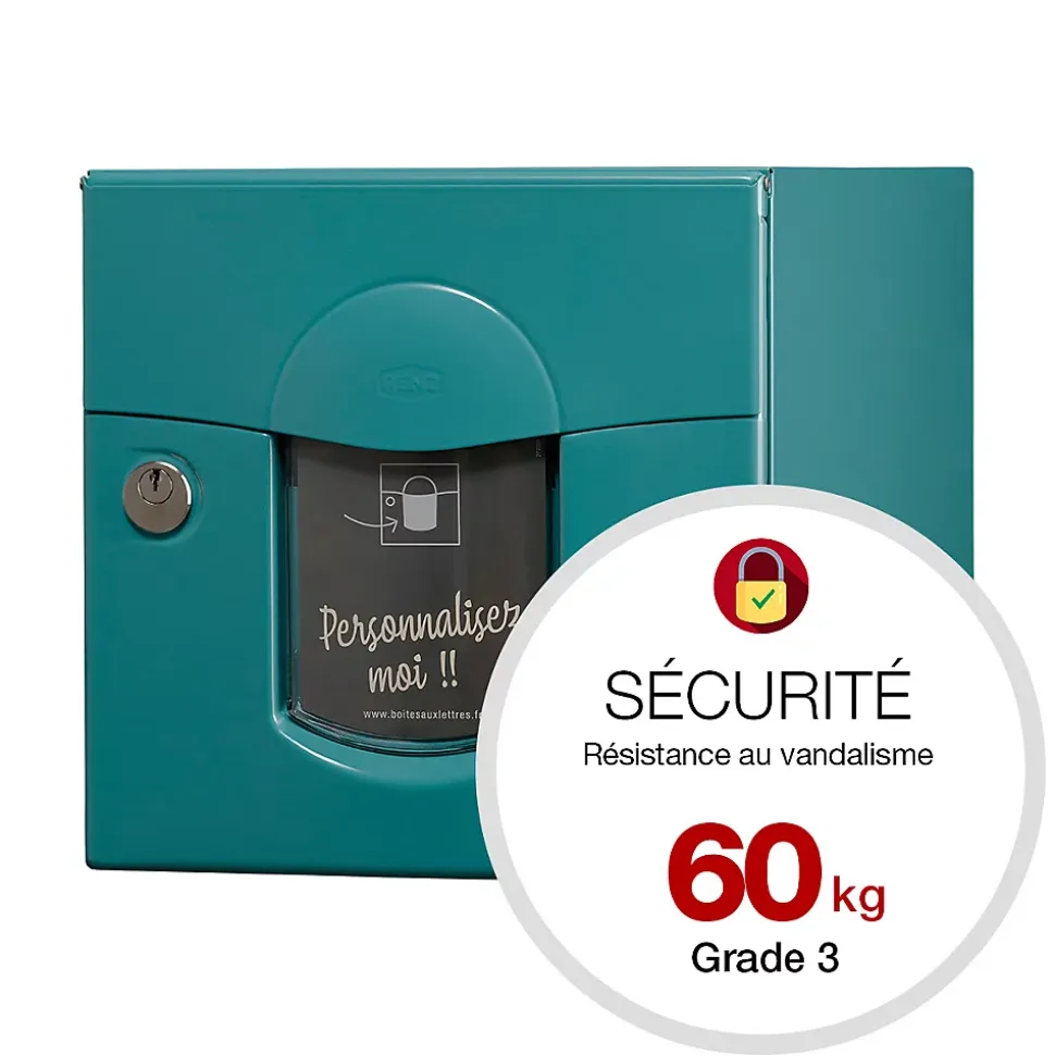 Boite aux lettres Soléa 2 portes turquoise 6033 B
