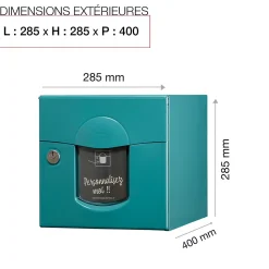 Boite aux lettres Soléa 2 portes turquoise 6033 B