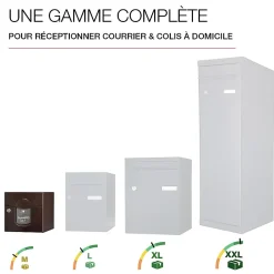 Boite aux lettres Soléa 1 porte Brun RAL 8019 B