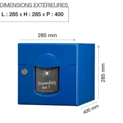 Boite aux lettres Soléa 2 portes bleu 5010 B