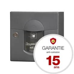 Boite aux lettres Soléa compact Gris anthracite aspect sablé REN 0206MS
