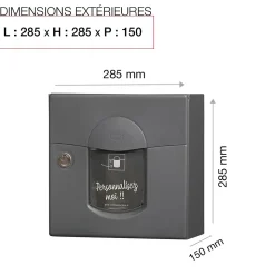Boite aux lettres Soléa compact Gris anthracite aspect sablé REN 0206MS