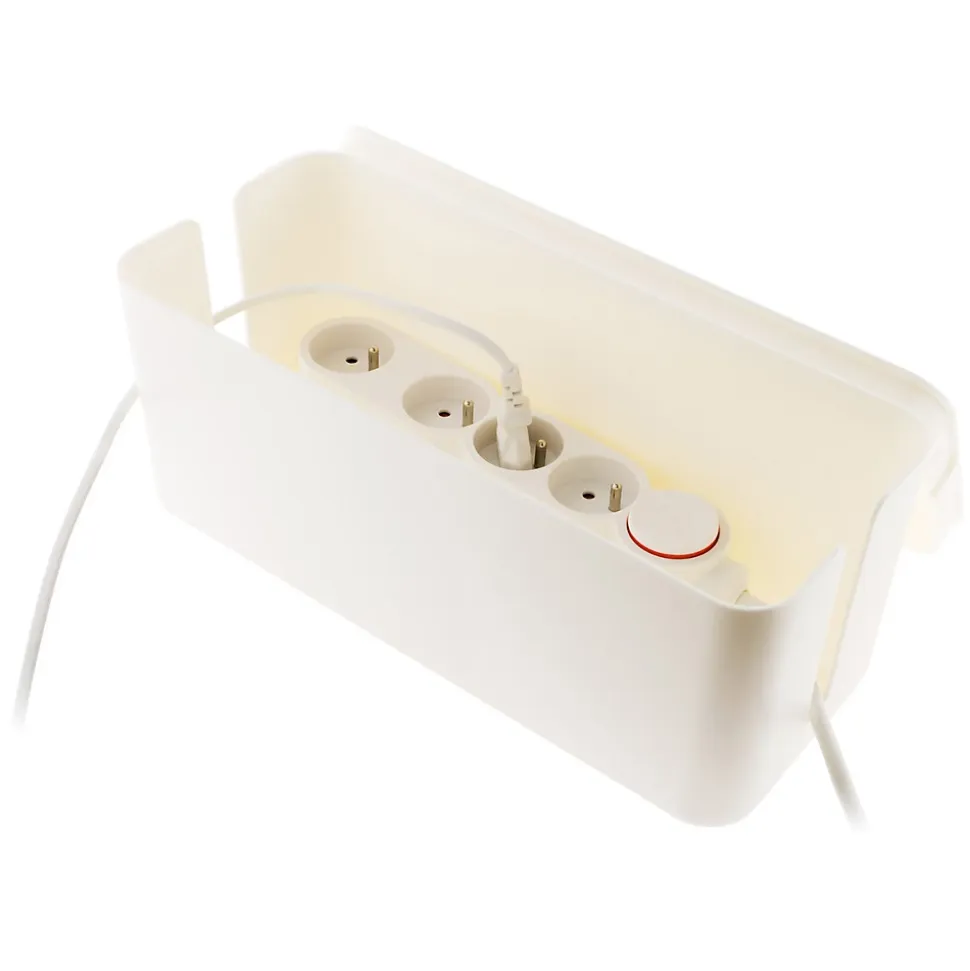 Boite cache multiprise Blanche - Zenitech