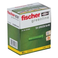 Boite De 90 Chevilles À Expansion Fischer Sx - Vert