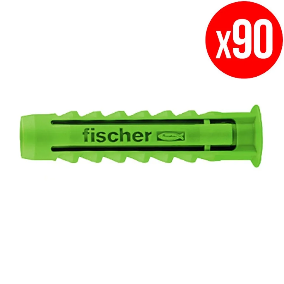 Boite De 90 Chevilles À Expansion Fischer Sx - Vert