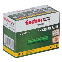Boite De 90 Chevilles À Expansion Fischer Sx - Vert