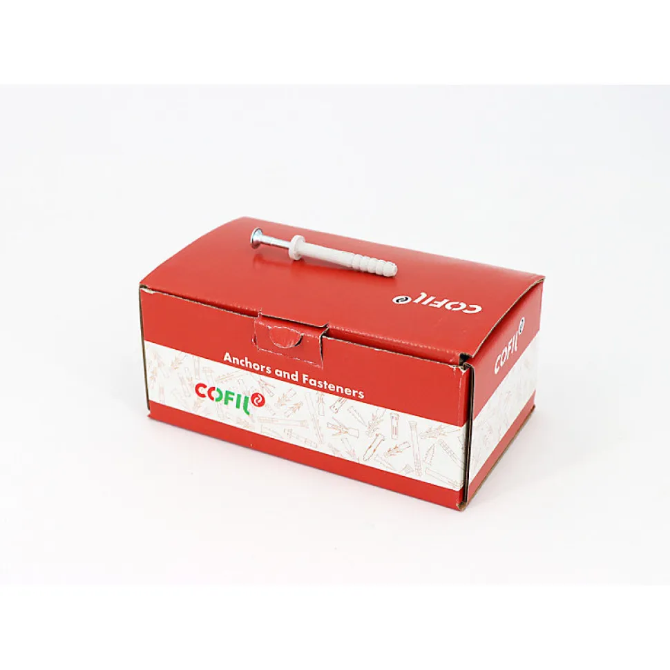 Boite de 100 chevilles à frapper polyamide 6X45mm