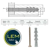 Boite de 50 chevilles Nylon Polyamide avec vis 8x60mm