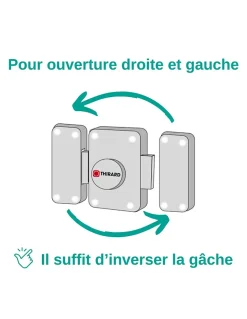 Boitier de verrou en applique CAPITAL à cylindre pour porte d'entrée, bronze - Thirard