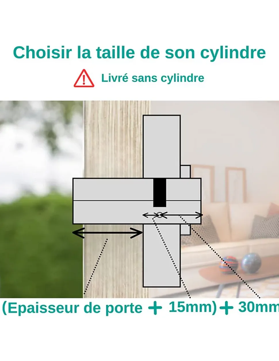 Boitier de verrou en applique CAPITAL à cylindre pour porte d'entrée, bronze - Thirard