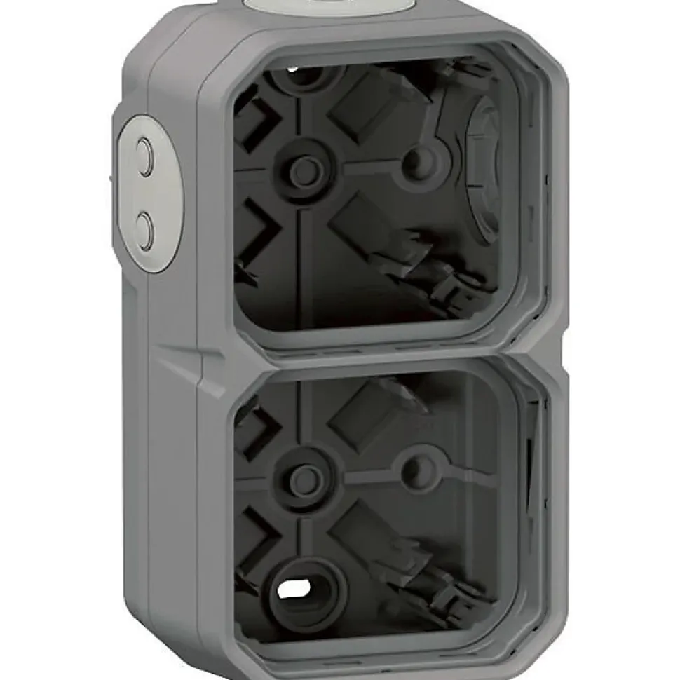Boitier saille étanche - Plexo - LEGRAND - 2 postes - 4 embouts